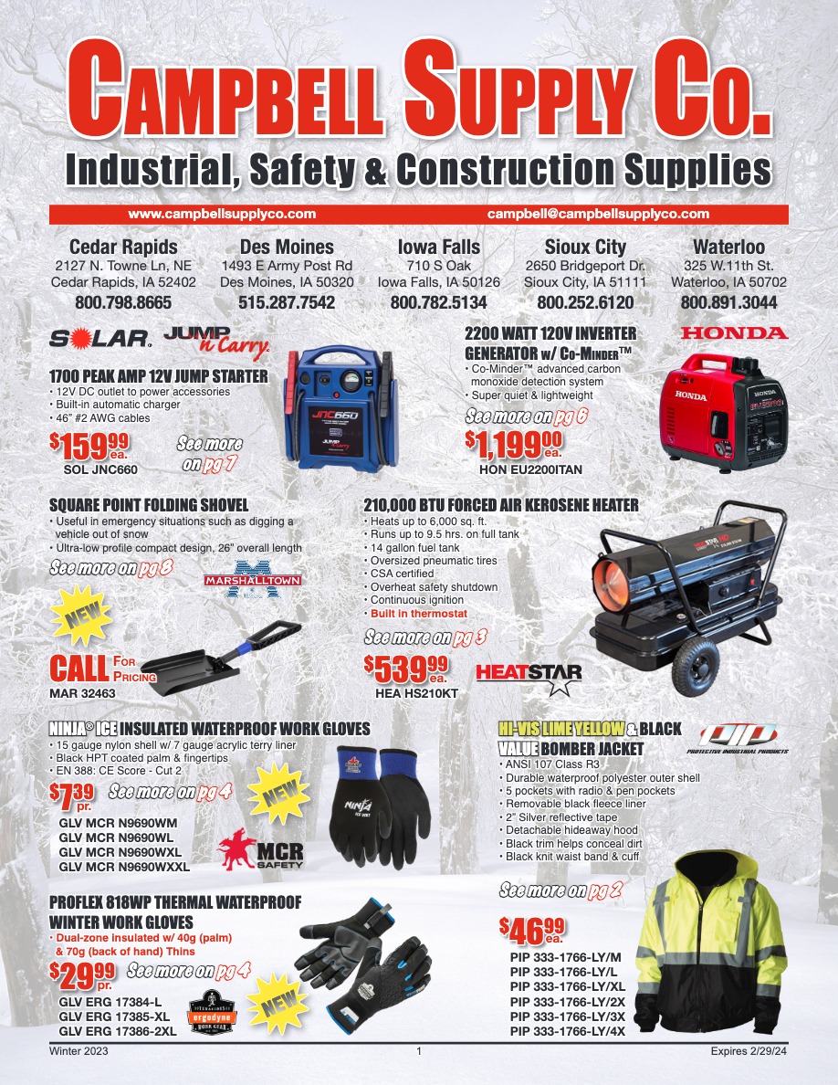 Campbell Supply Co., Industrial, Safety & Construction Supplies, New Items